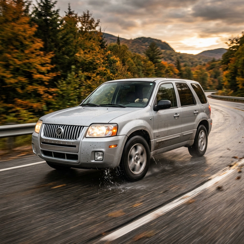 Action Shot: Mercury Mariner Driving Fast