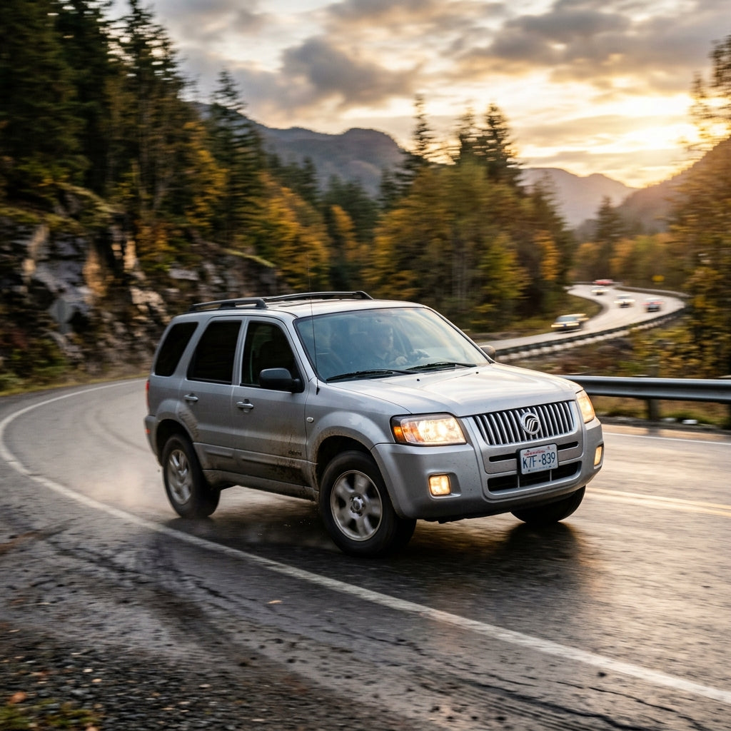 Action Shot: Mercury Mariner Driving Fast