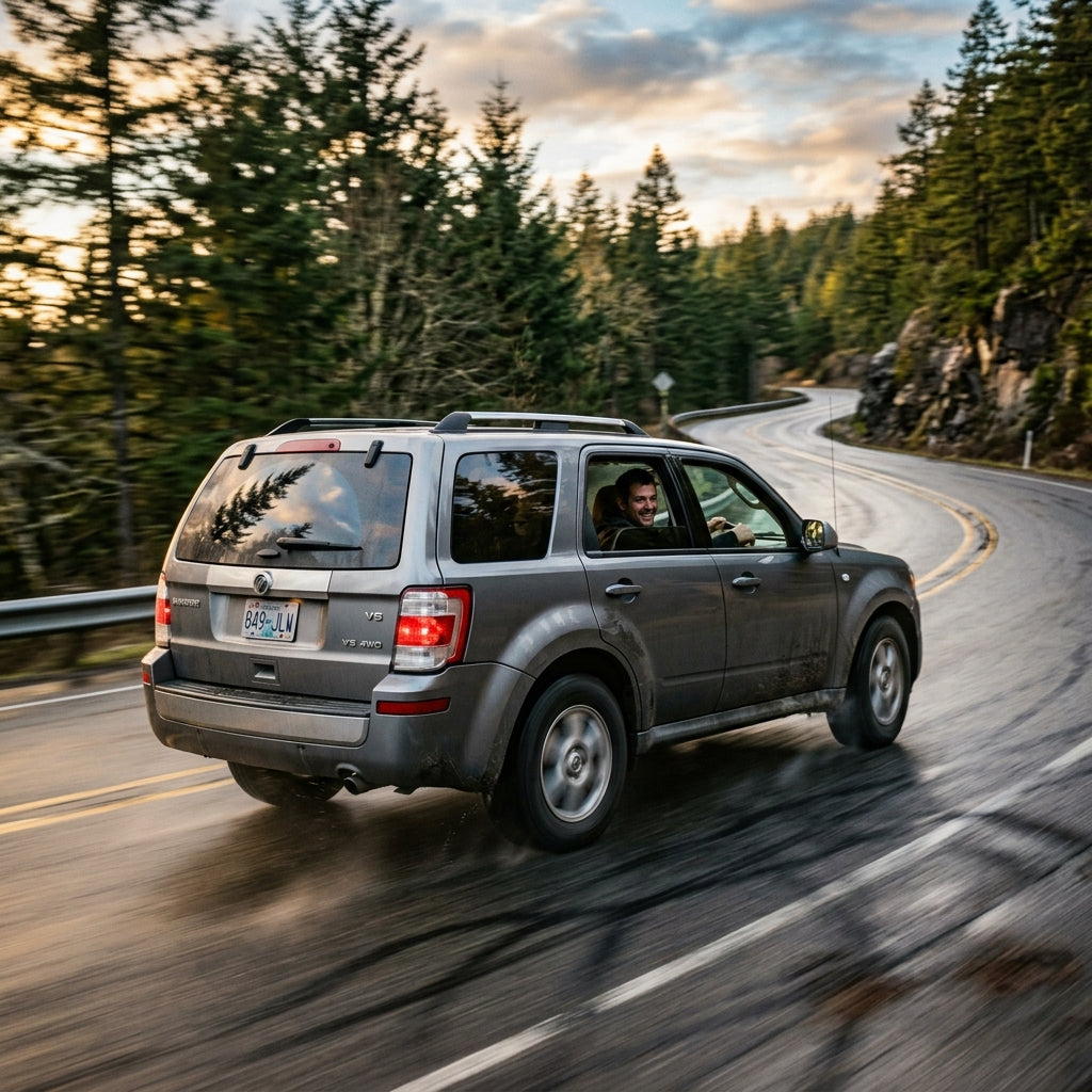 Action Shot: Mercury Mariner Driving Fast
