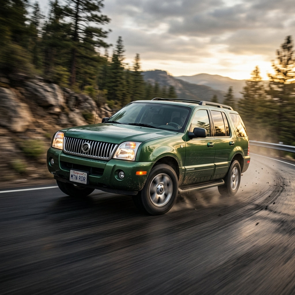 Action Shot: Mercury Mountaineer Driving Fast