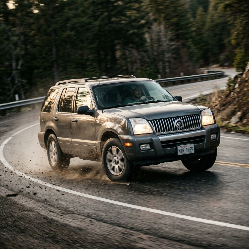 Action Shot: Mercury Mountaineer Driving Fast