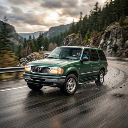 Action Shot: Mercury Mountaineer Driving Fast