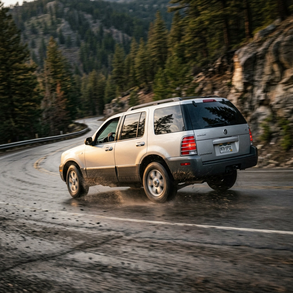 Action Shot: Mercury Mountaineer Driving Fast