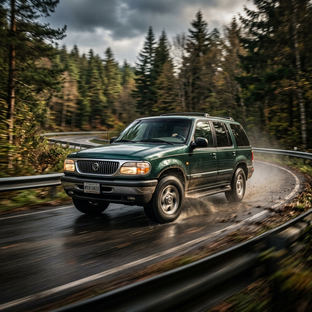 Action Shot: Mercury Mountaineer Driving Fast