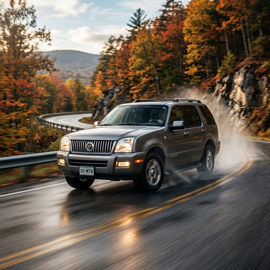 Action Shot: Mercury Mountaineer Driving Fast