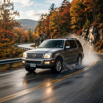 Action Shot: Mercury Mountaineer Driving Fast