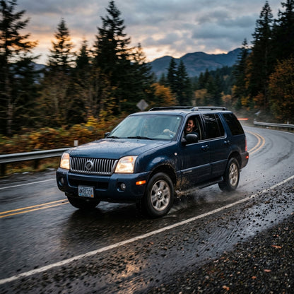 Action Shot: Mercury Mountaineer Driving Fast