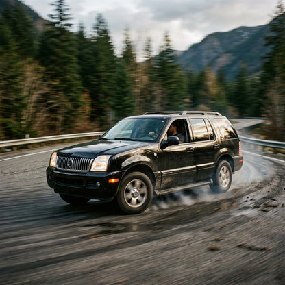 Action Shot: Mercury Mountaineer Driving Fast