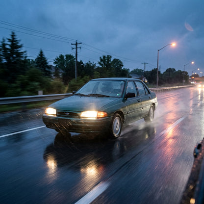 Action Shot: Mercury Tracer Driving Fast