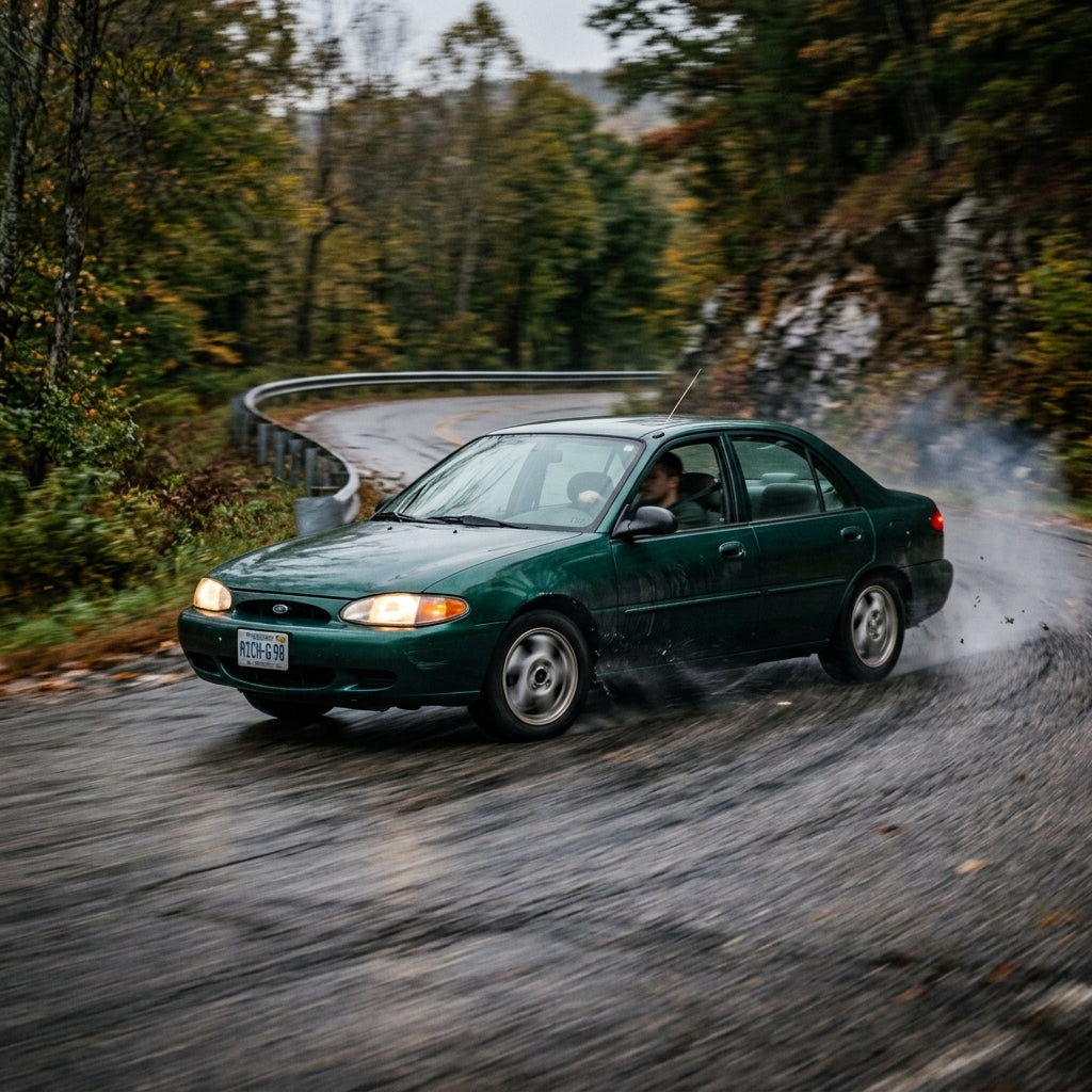 Action Shot: Mercury Tracer Driving Fast