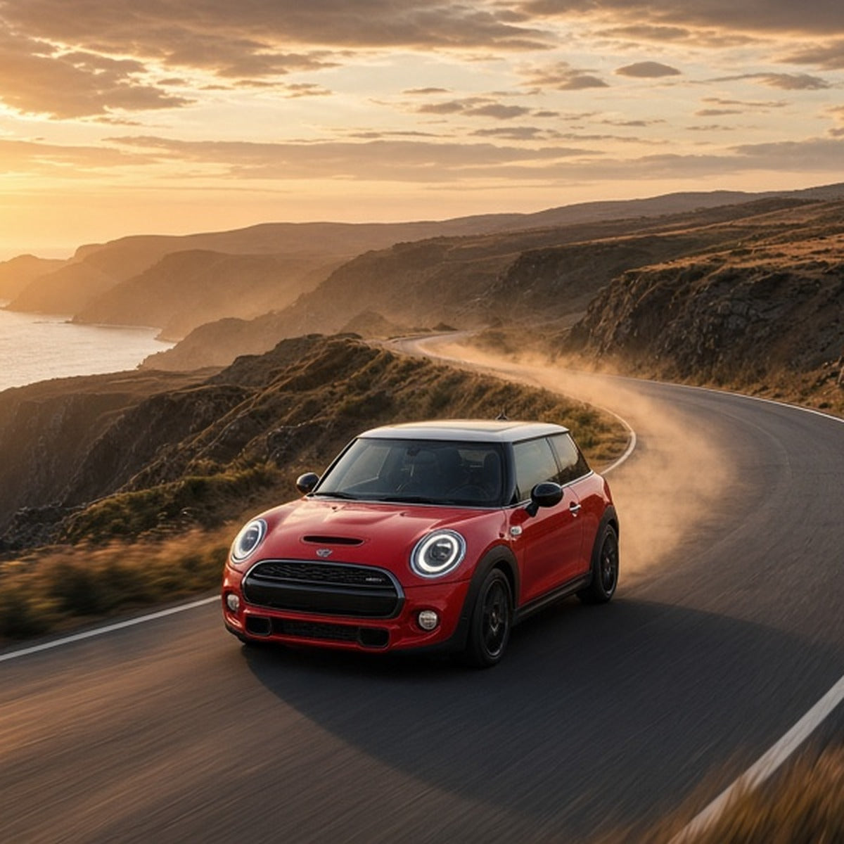Stage 1 Performance Chip for Mini Cooper - Boost HP & Torque | OBD2 Plug & Play Module - Mini Cooper S driving fast
