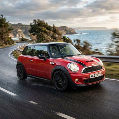 Action Shot: Mini Cooper Cooper Driving Fast