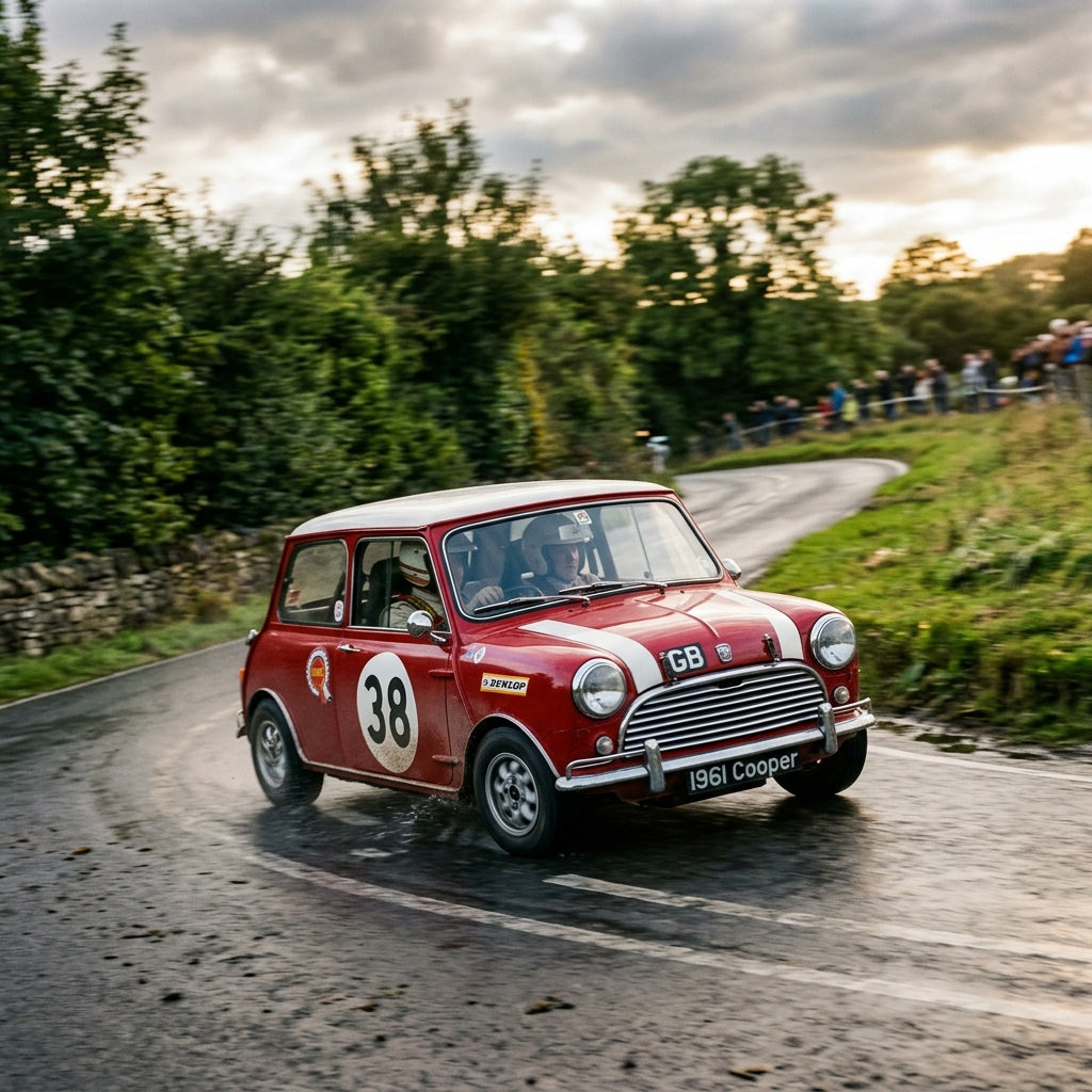Action Shot: Mini Cooper Cooper Driving Fast