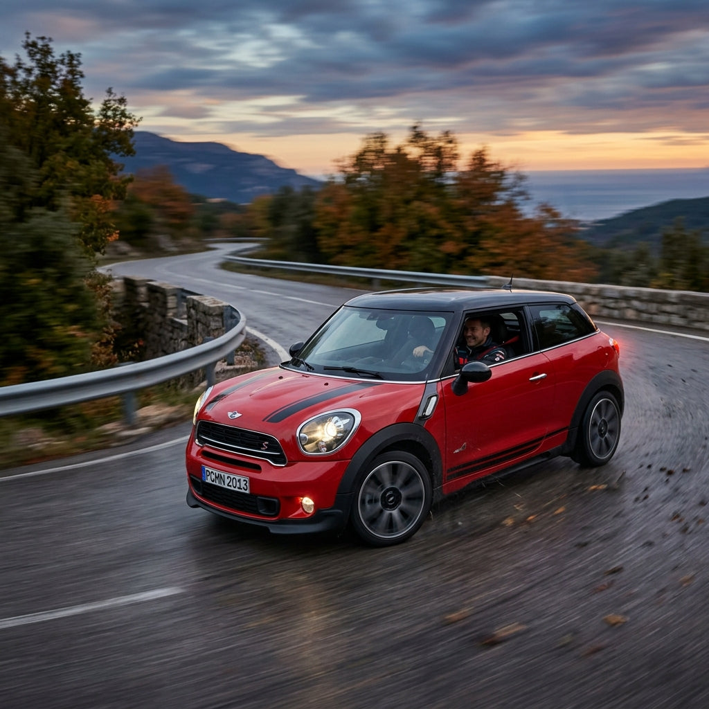Action Shot: Mini Cooper Paceman Driving Fast