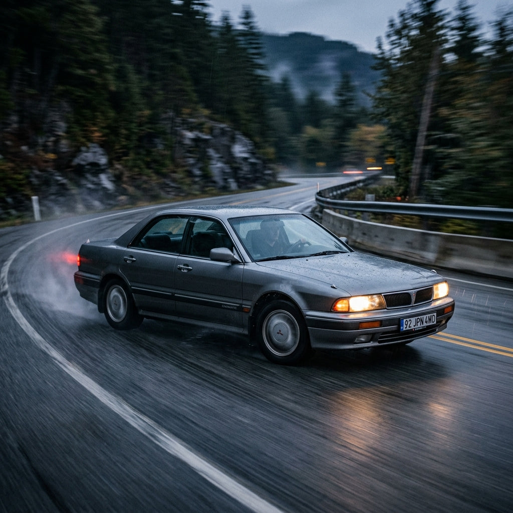 Action Shot: Mitsubishi Diamante Driving Fast