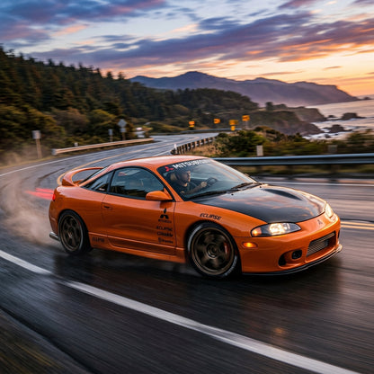 Action Shot: Mitsubishi Eclipse Driving Fast