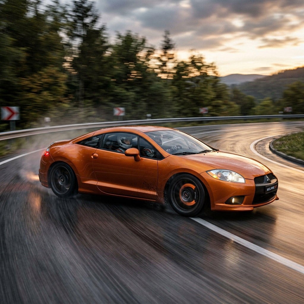Action Shot: Mitsubishi Eclipse Driving Fast