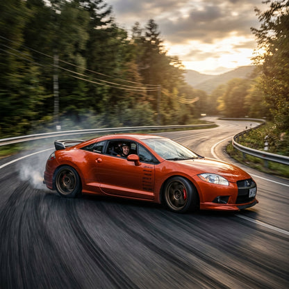 Action Shot: Mitsubishi Eclipse Driving Fast