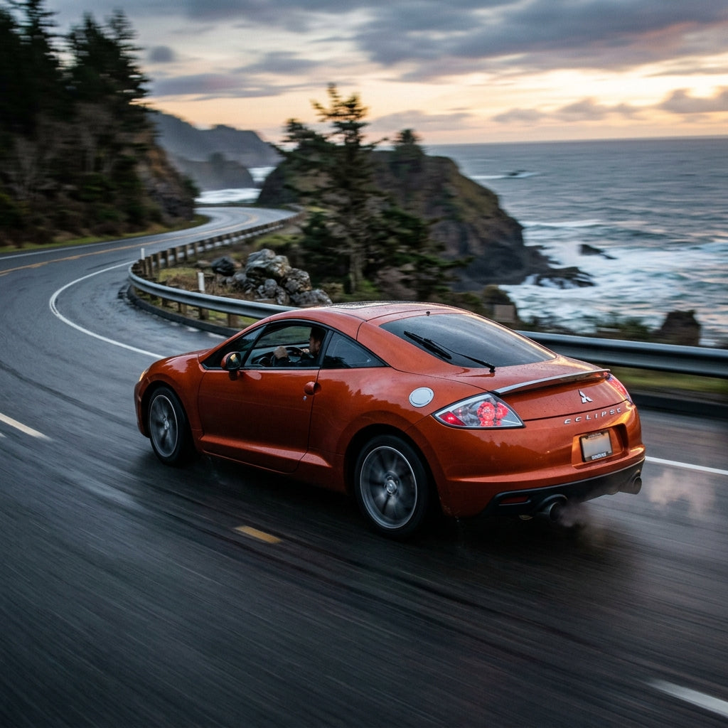 Action Shot: Mitsubishi Eclipse Driving Fast