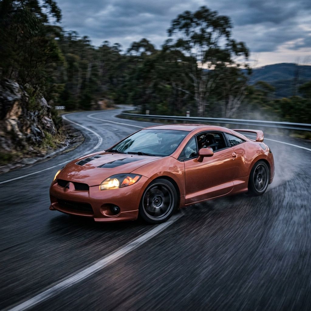 Action Shot: Mitsubishi Eclipse Driving Fast
