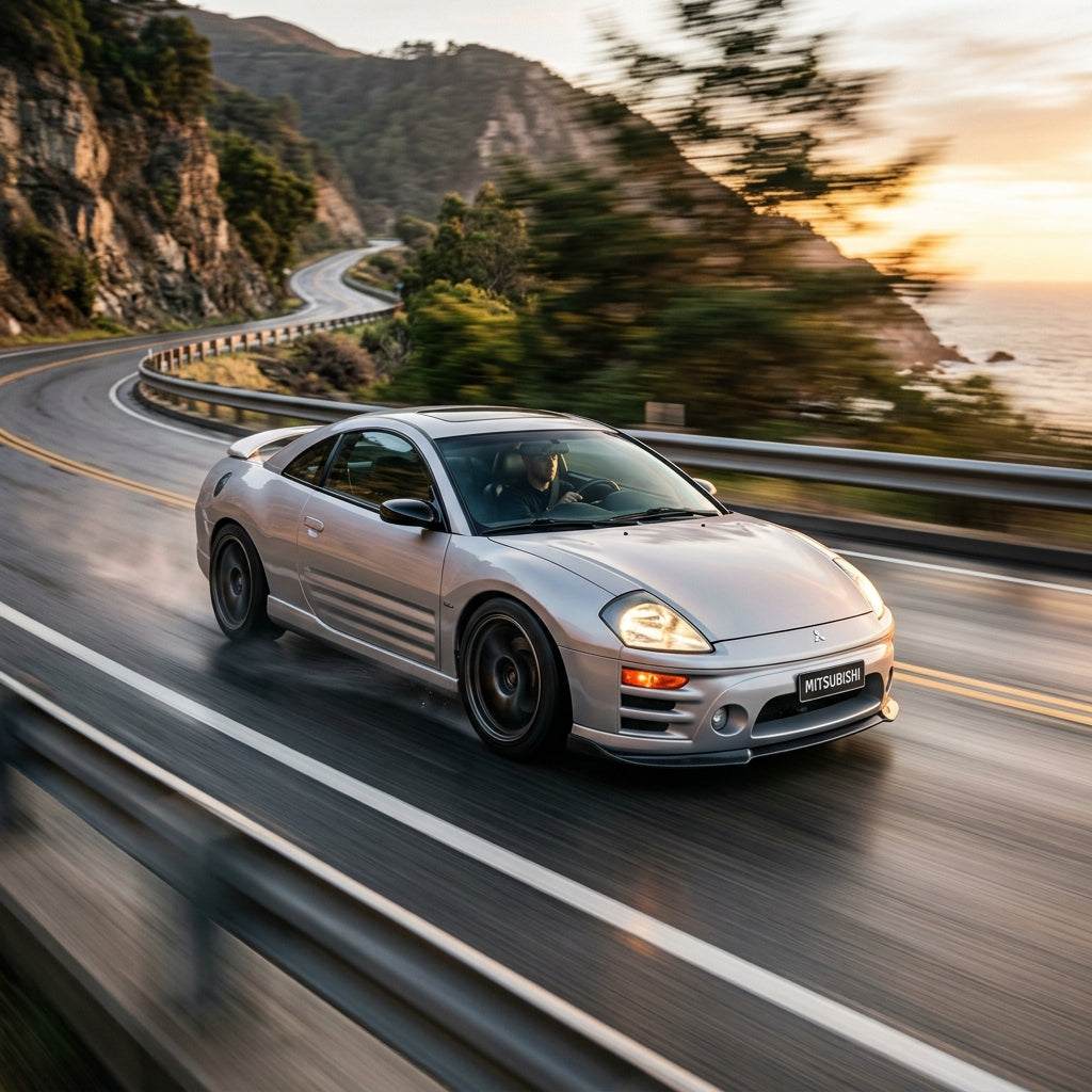 Action Shot: Mitsubishi Eclipse Driving Fast