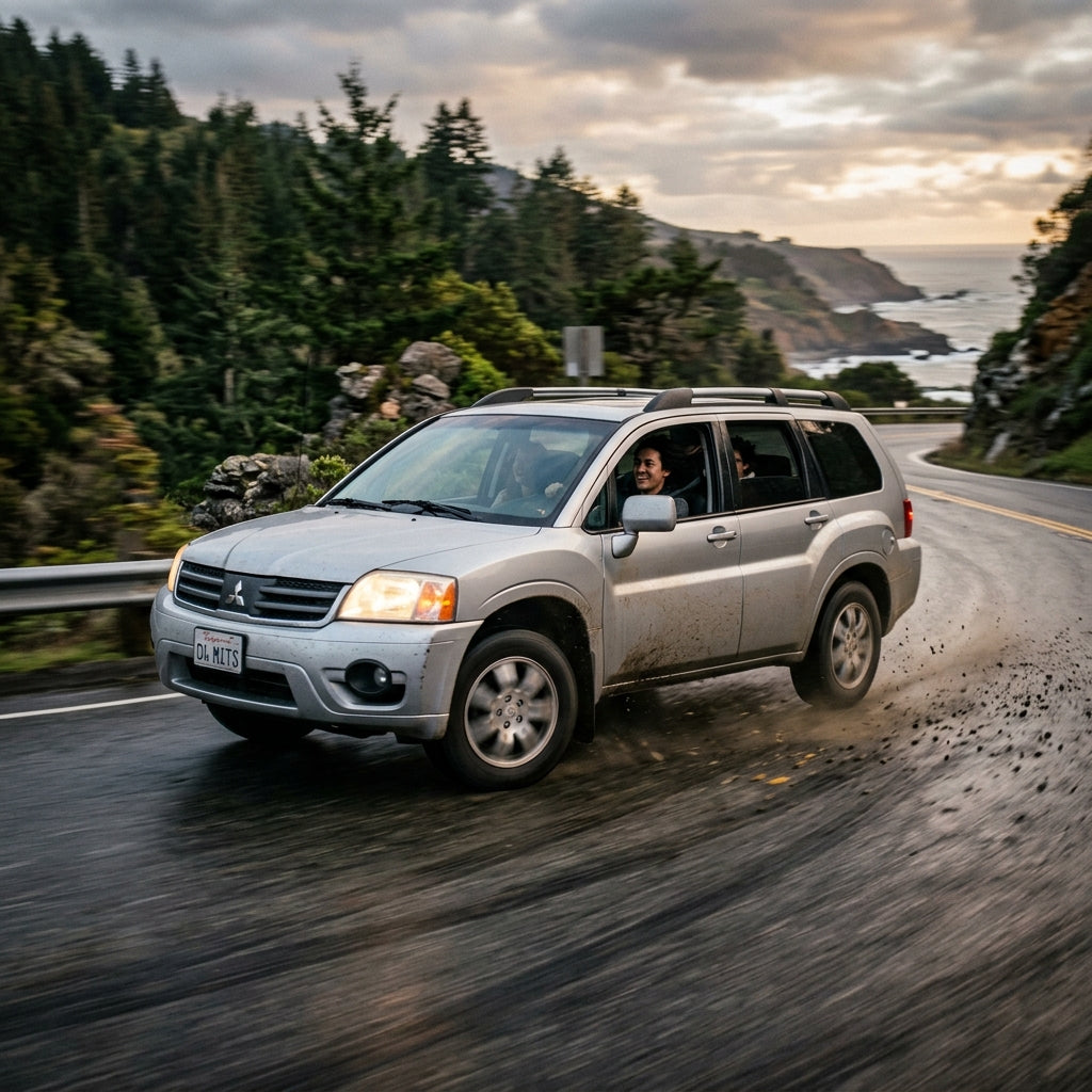 Action Shot: Mitsubishi Endeavor Driving Fast