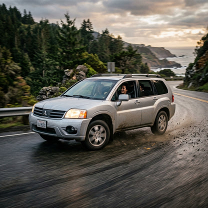 Action Shot: Mitsubishi Endeavor Driving Fast