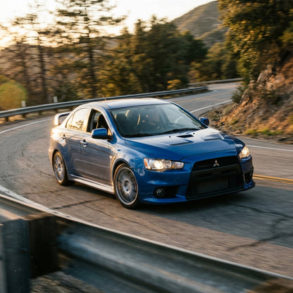 Action Shot: Mitsubishi Lancer Evolution Driving Fast