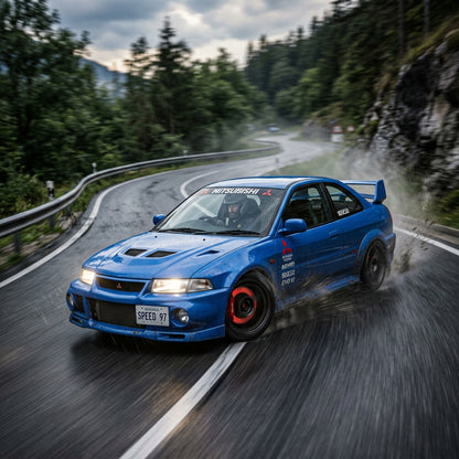 Action Shot: Mitsubishi Mirage Driving Fast