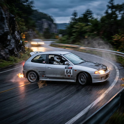 Action Shot: Mitsubishi Mirage Driving Fast