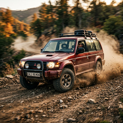Action Shot: Mitsubishi Montero Driving Fast
