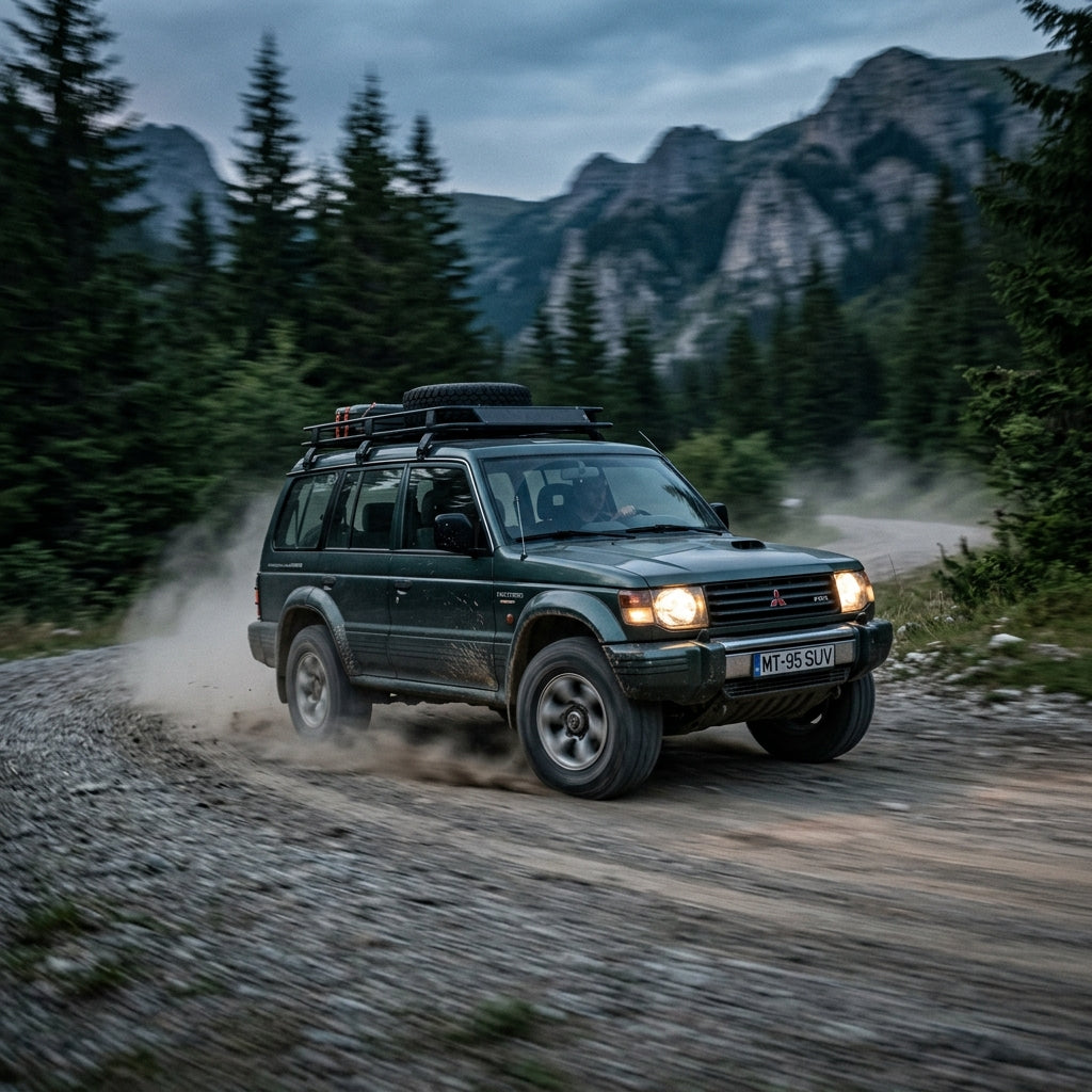 Action Shot: Mitsubishi Montero Driving Fast