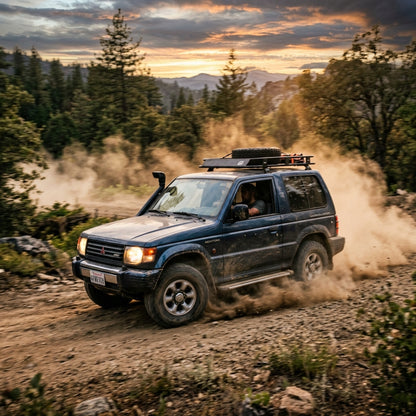 Action Shot: Mitsubishi Montero Driving Fast
