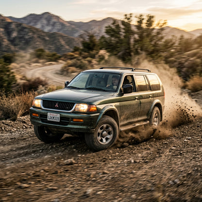Action Shot: Mitsubishi Montero Sport Driving Fast