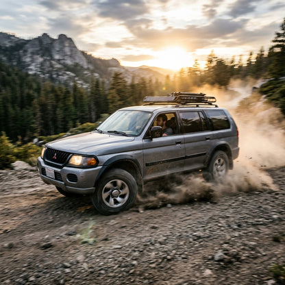 Action Shot: Mitsubishi Montero Sport Driving Fast