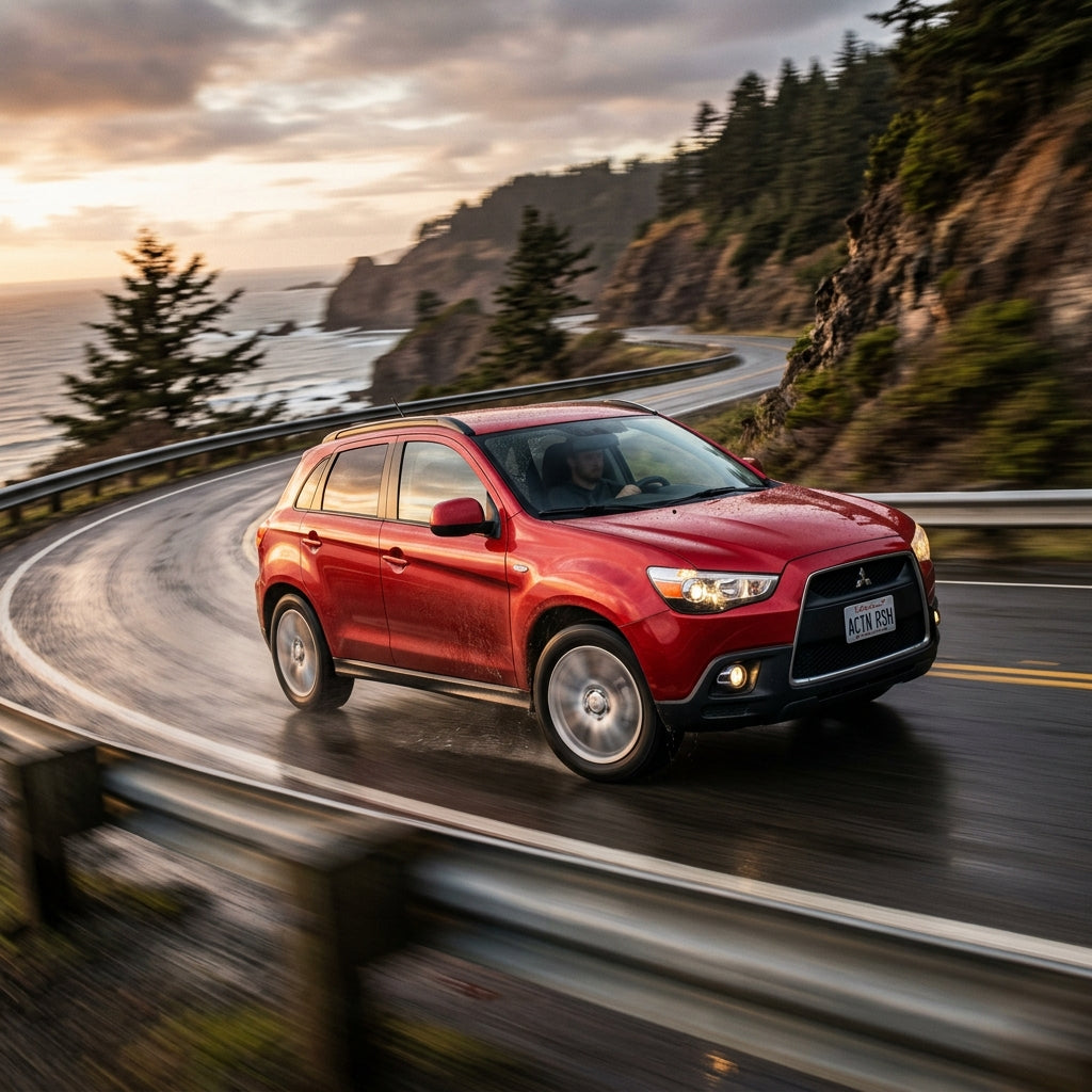 Action Shot: Mitsubishi Outlander Sport Driving Fast