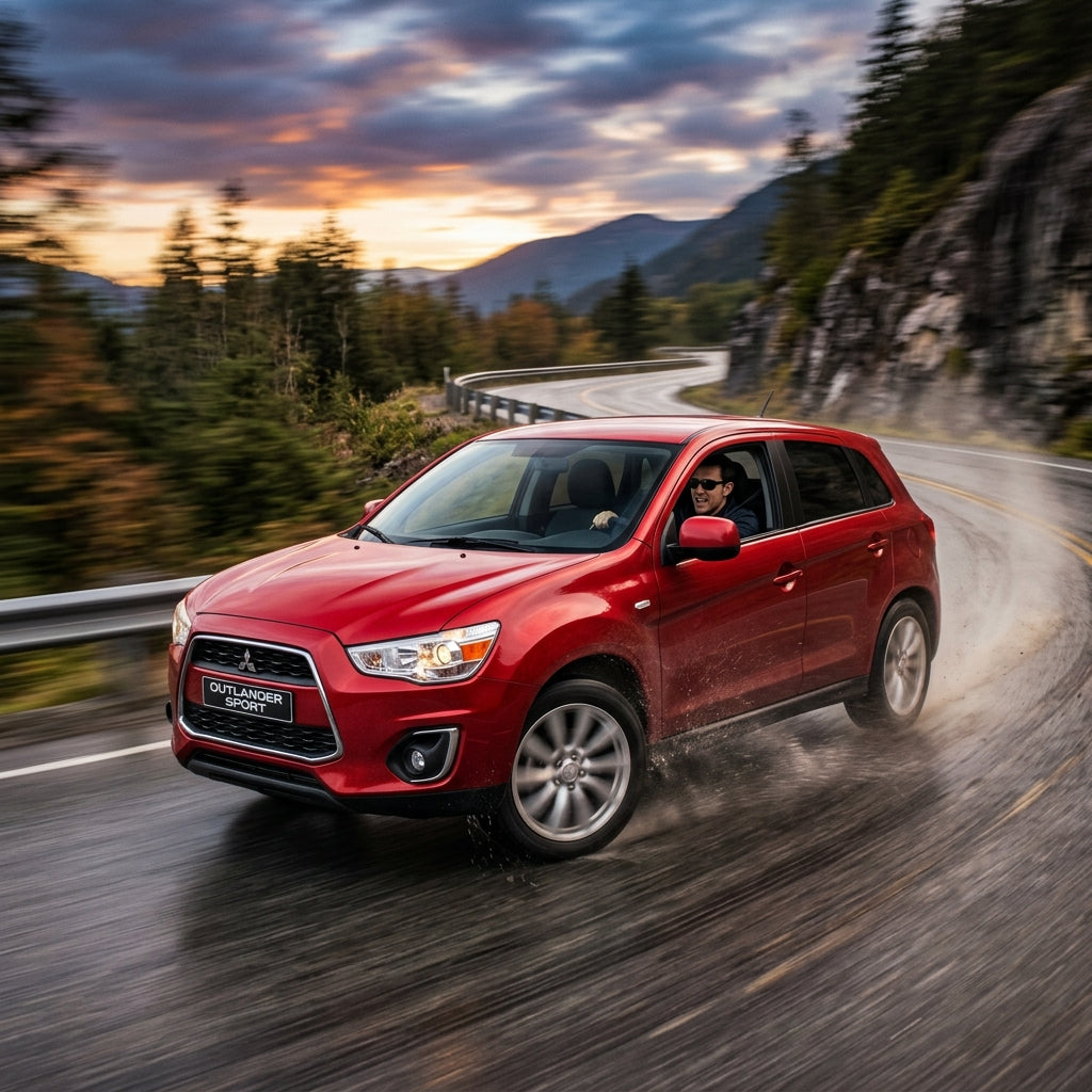 Action Shot: Mitsubishi Outlander Sport Driving Fast