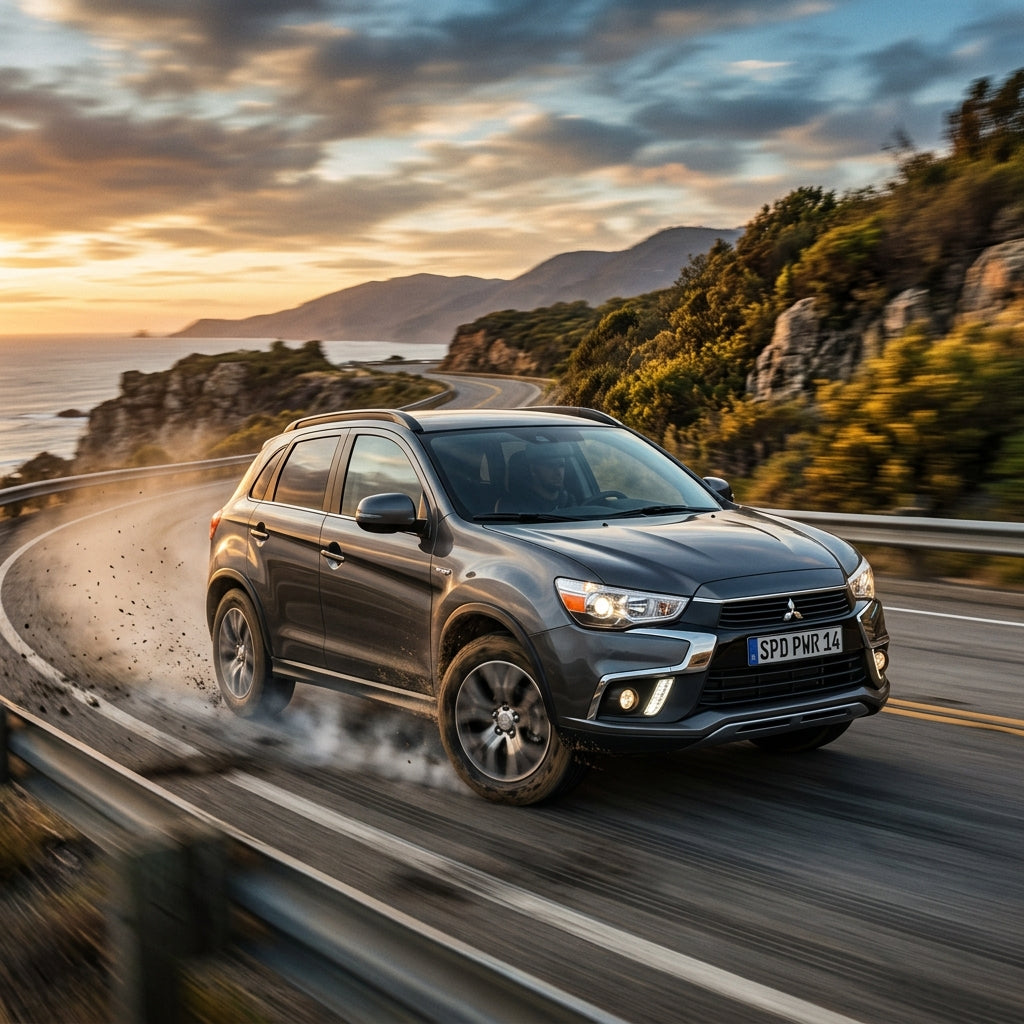 Action Shot: Mitsubishi Outlander Sport Driving Fast