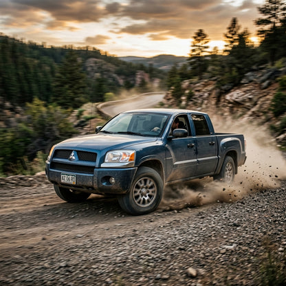 Action Shot: Mitsubishi Raider Driving Fast