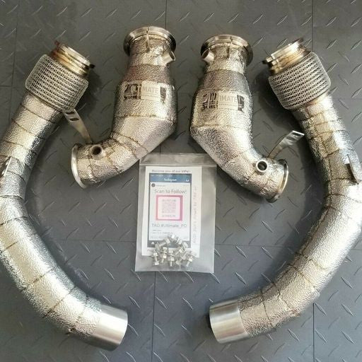 Catless Downpipes For BMW M5 (2018-2022) F90 F91, F92, F93 With Twin Turbo 4.4L V8 Engine