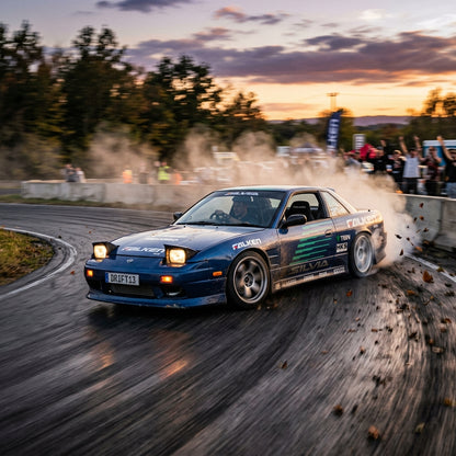 Action Shot: Nissan 240SX Driving Fast