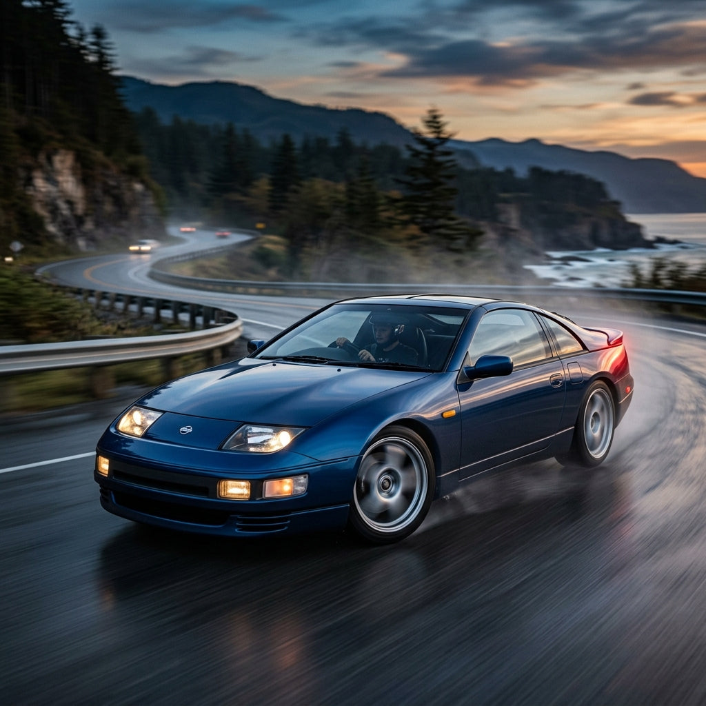 Action Shot: Nissan 300ZX Driving Fast