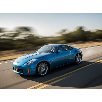Action Shot: Nissan 350Z Driving Fast