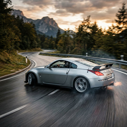 Action Shot: Nissan 350Z Driving Fast