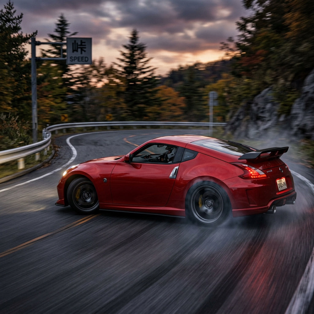 Action Shot: Nissan 370Z Driving Fast