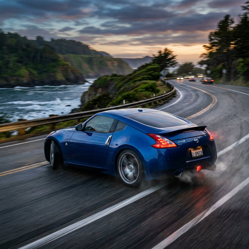 Action Shot: Nissan 370Z Driving Fast