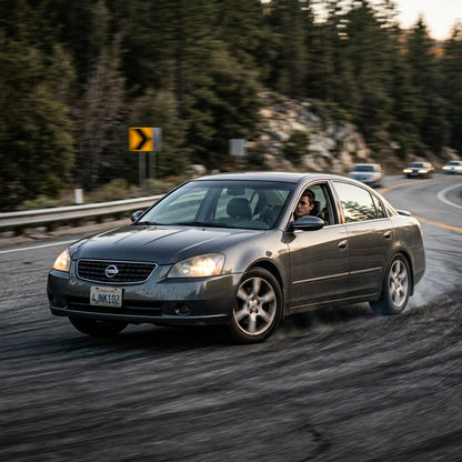 Action Shot: Nissan Altima Driving Fast