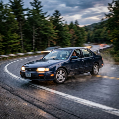 Action Shot: Nissan Altima Driving Fast