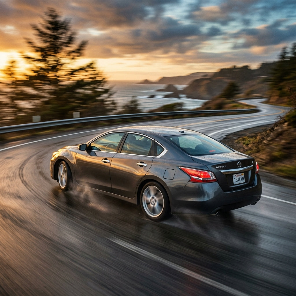 Action Shot: Nissan Altima Driving Fast