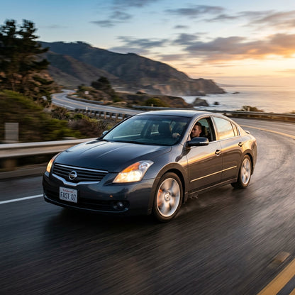 Action Shot: Nissan Altima Driving Fast